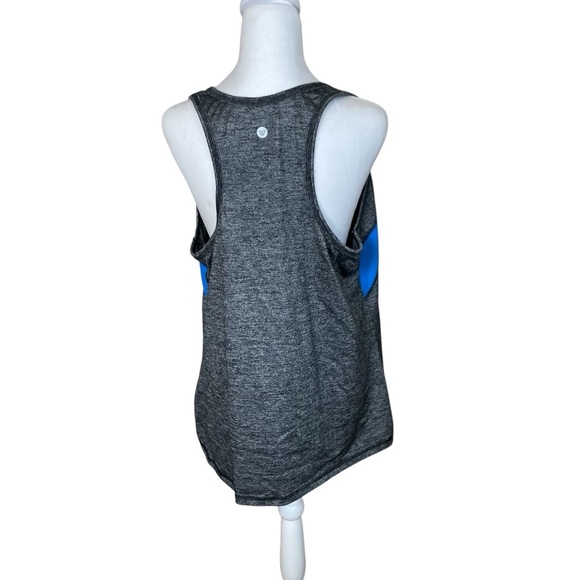 LIVI Lane Bryant Active Racerback Tank Zip Front Gray Blue Top Plus 18/20 Gym - Picture 4 of 8